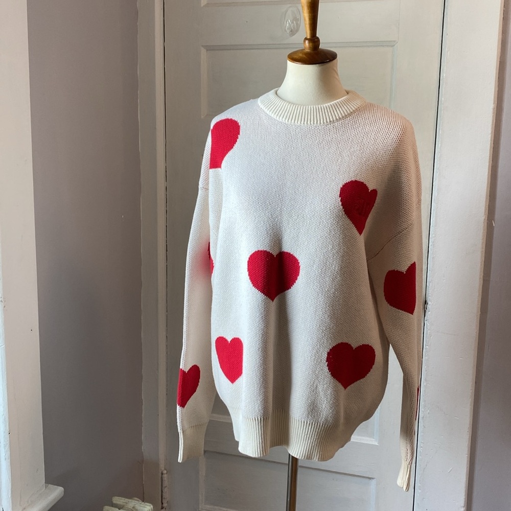 NWT Ellandemm All Hearts Sweater, Size S/M - Picture 6 of 17